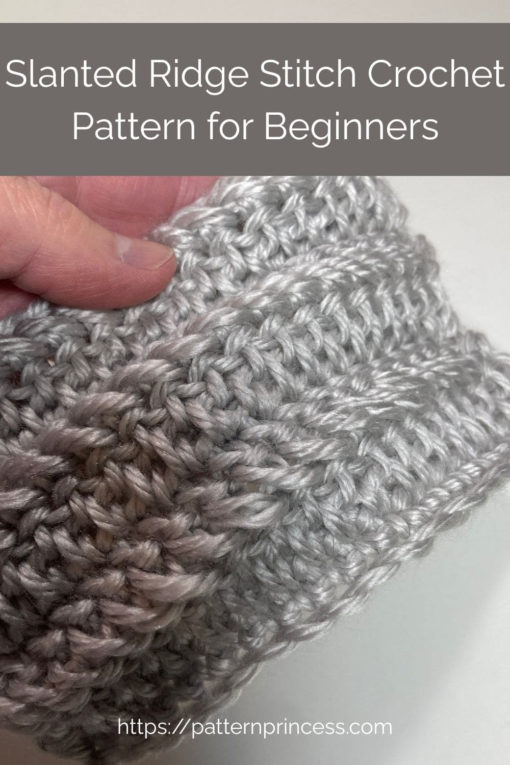 Slanted Ridge Stitch Crochet Pattern for Beginners