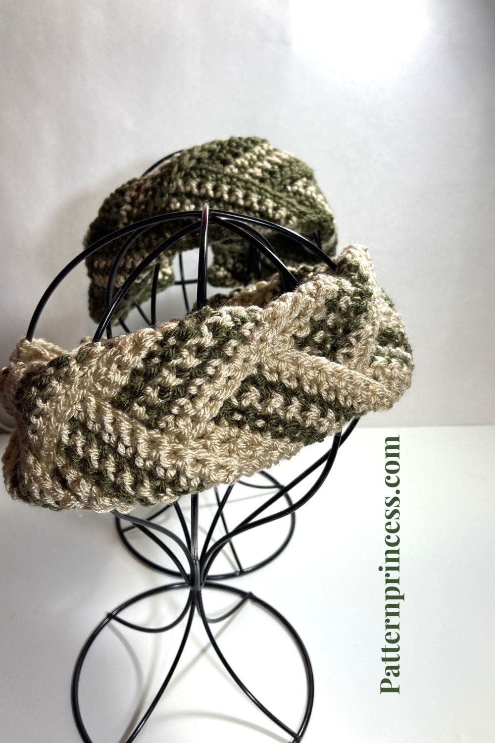 Crochet Two Color Headbands Styled