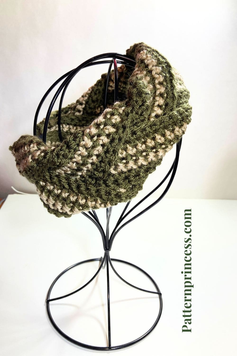 Olive colored braided headband styled