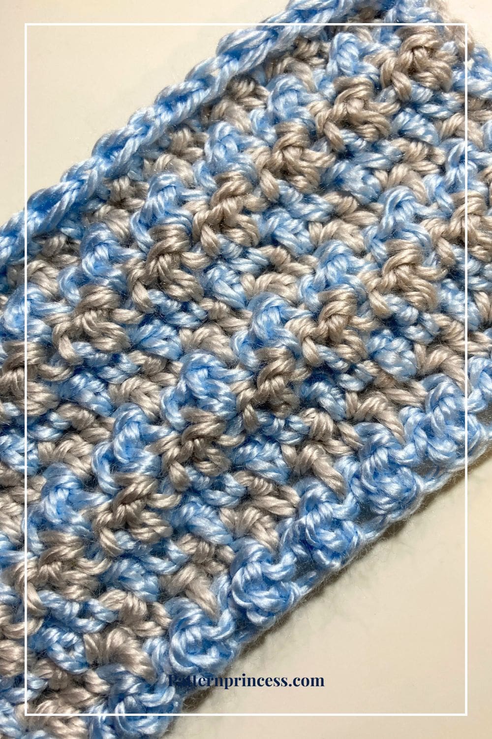 Alternating yarn color every other row lemon peel