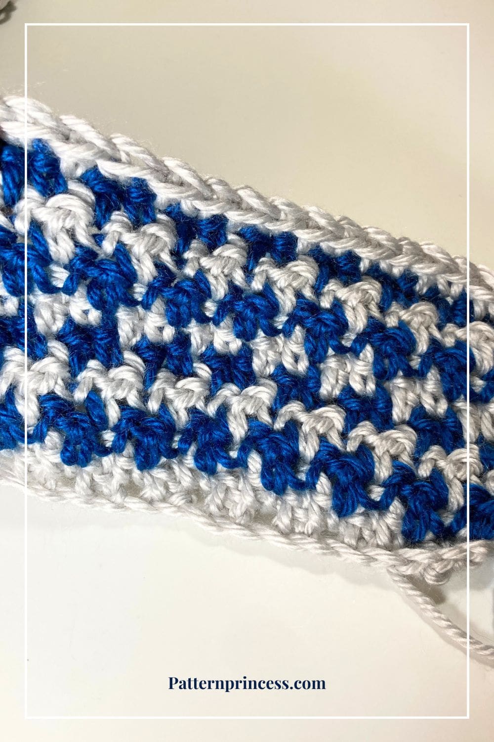 Lemon Peel Stitch in Two Yarn Colors