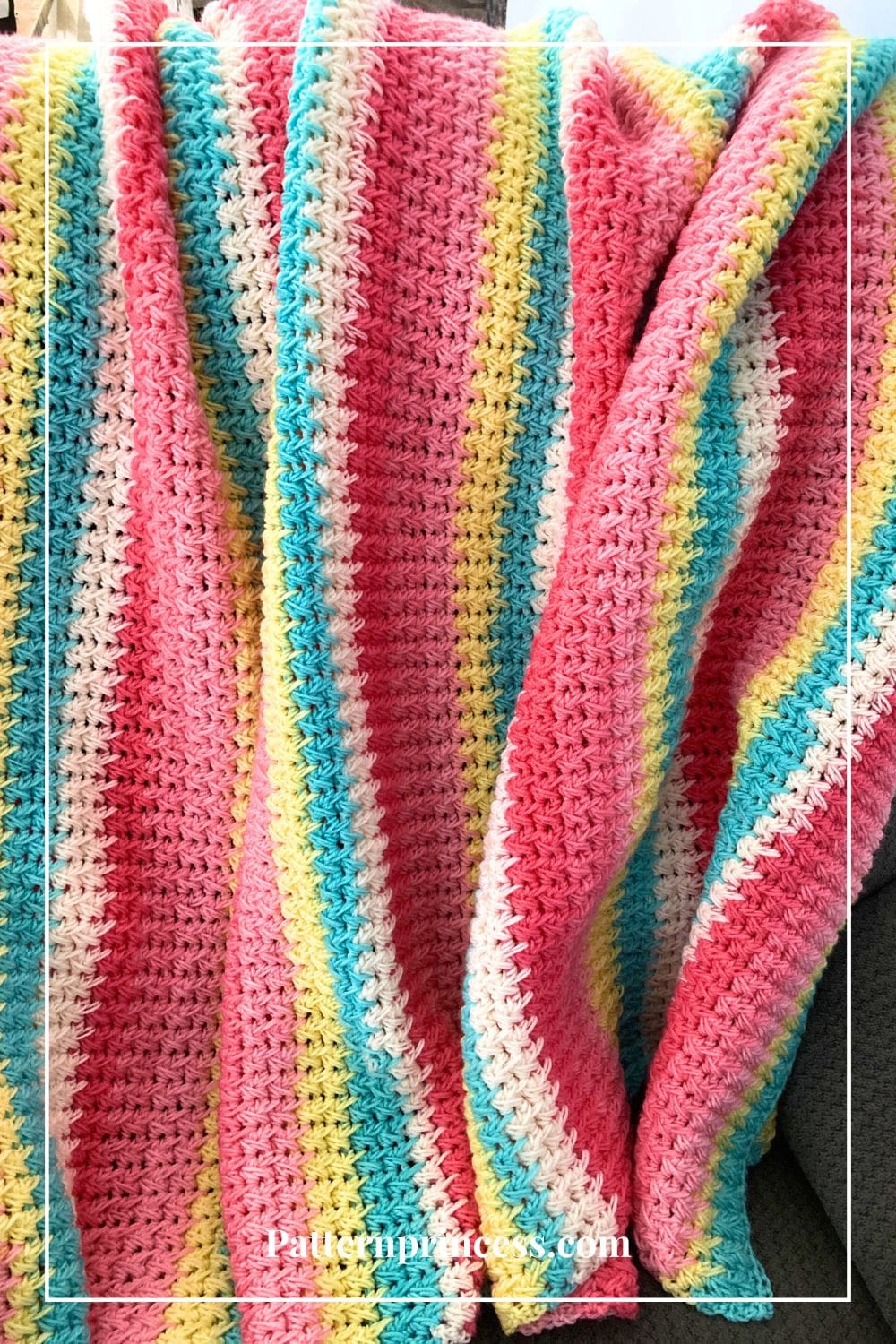 Mandala Yarn Crochet Textured Blanket