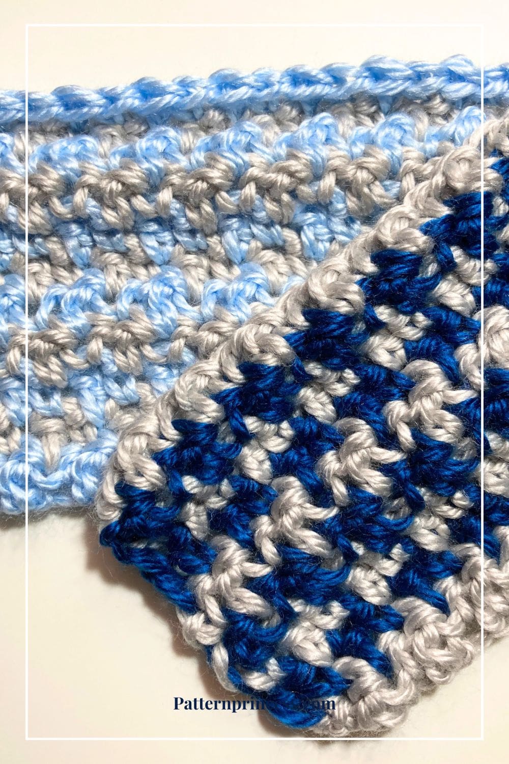 alternating rows of color for the lemon peel crochet stitch