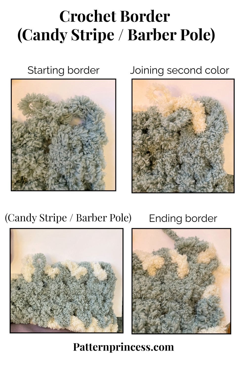 Crochet Border (Candy Stripe Barber Pole)