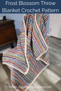 Frost Blossom Throw Blanket Crochet Pattern