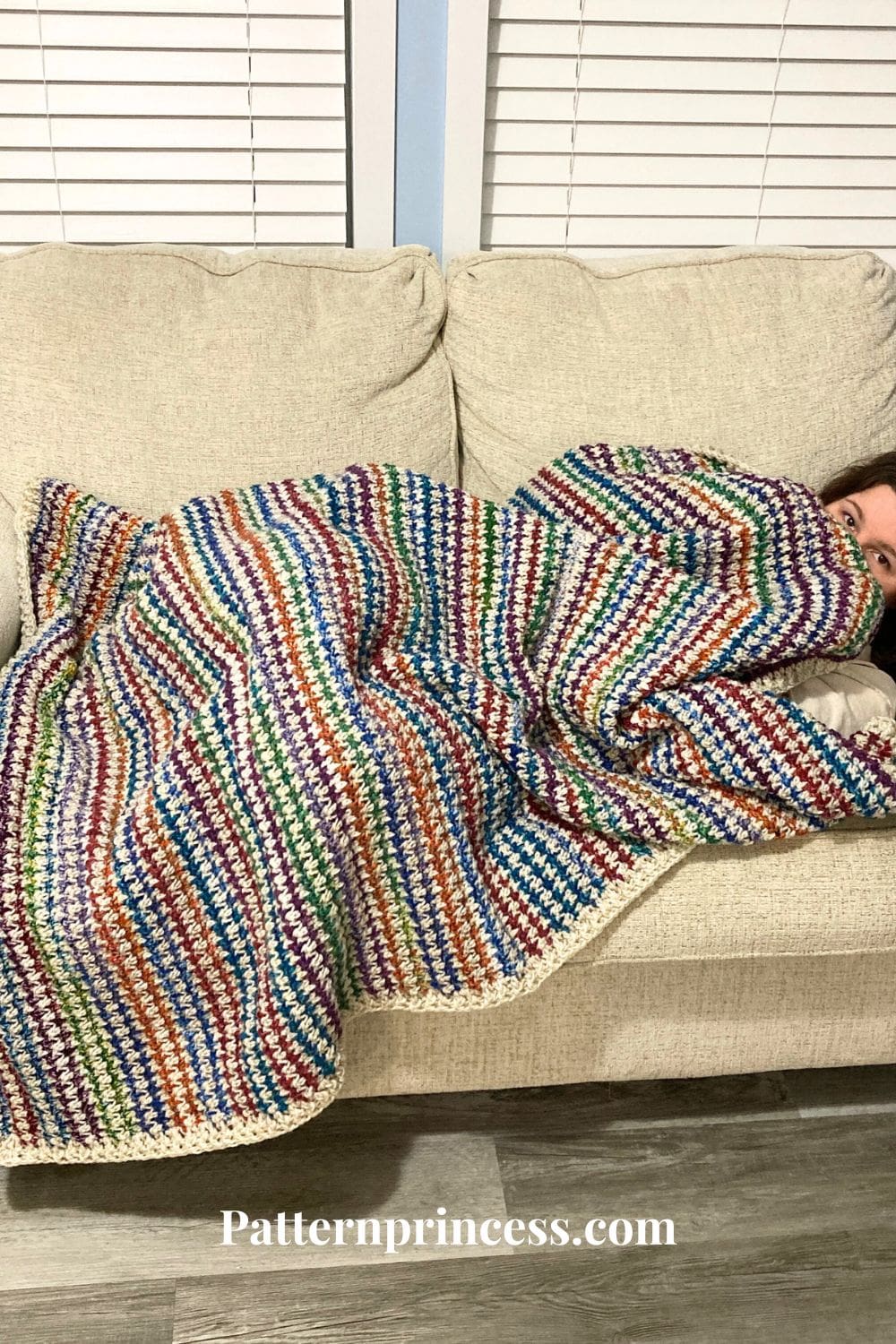 Snuggling Under Frost Blossom Blanket