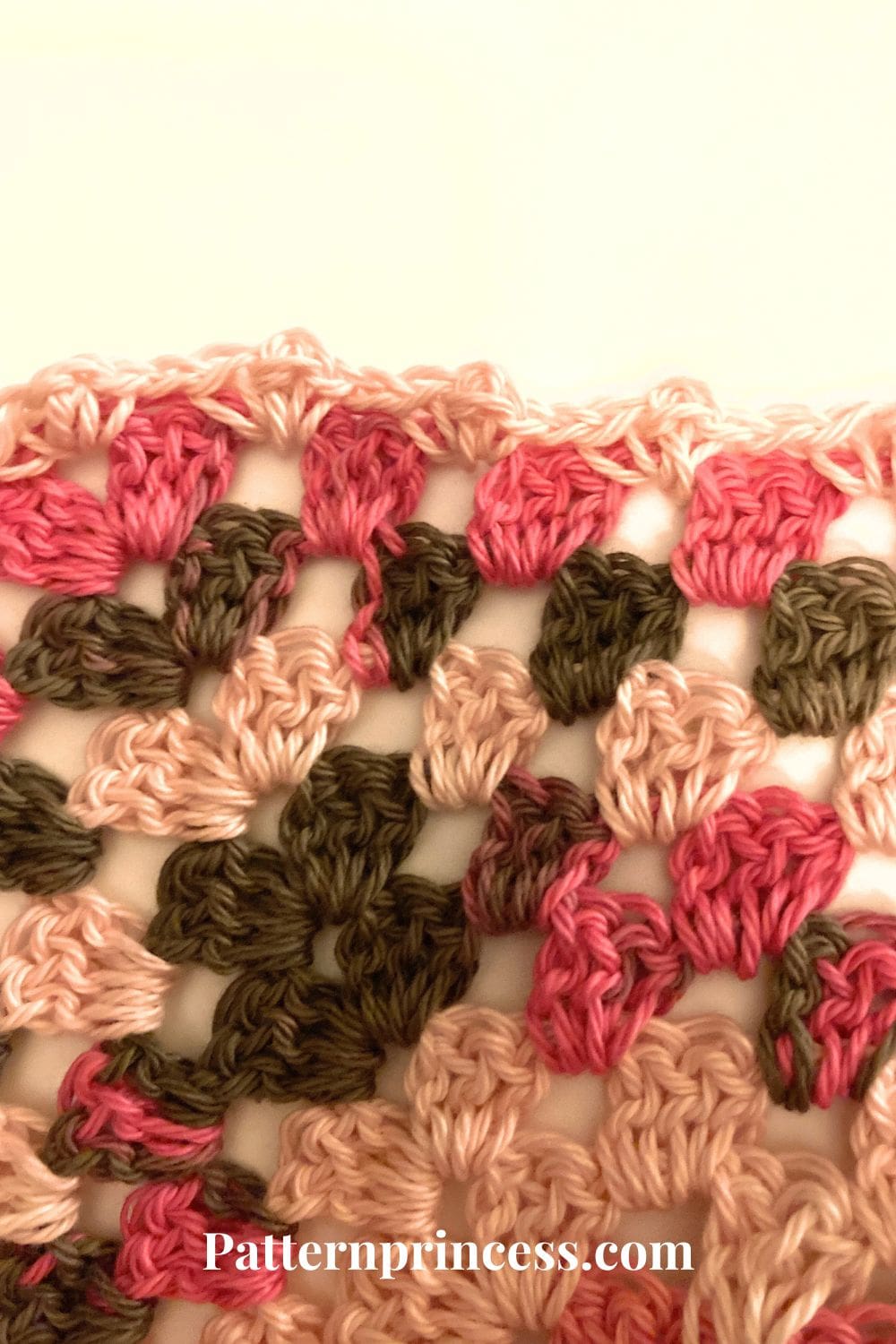 Close up of Crochet Edging Stitches