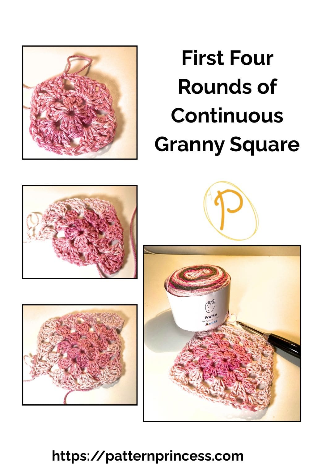 First Four Rounds of Continuous Granny Square