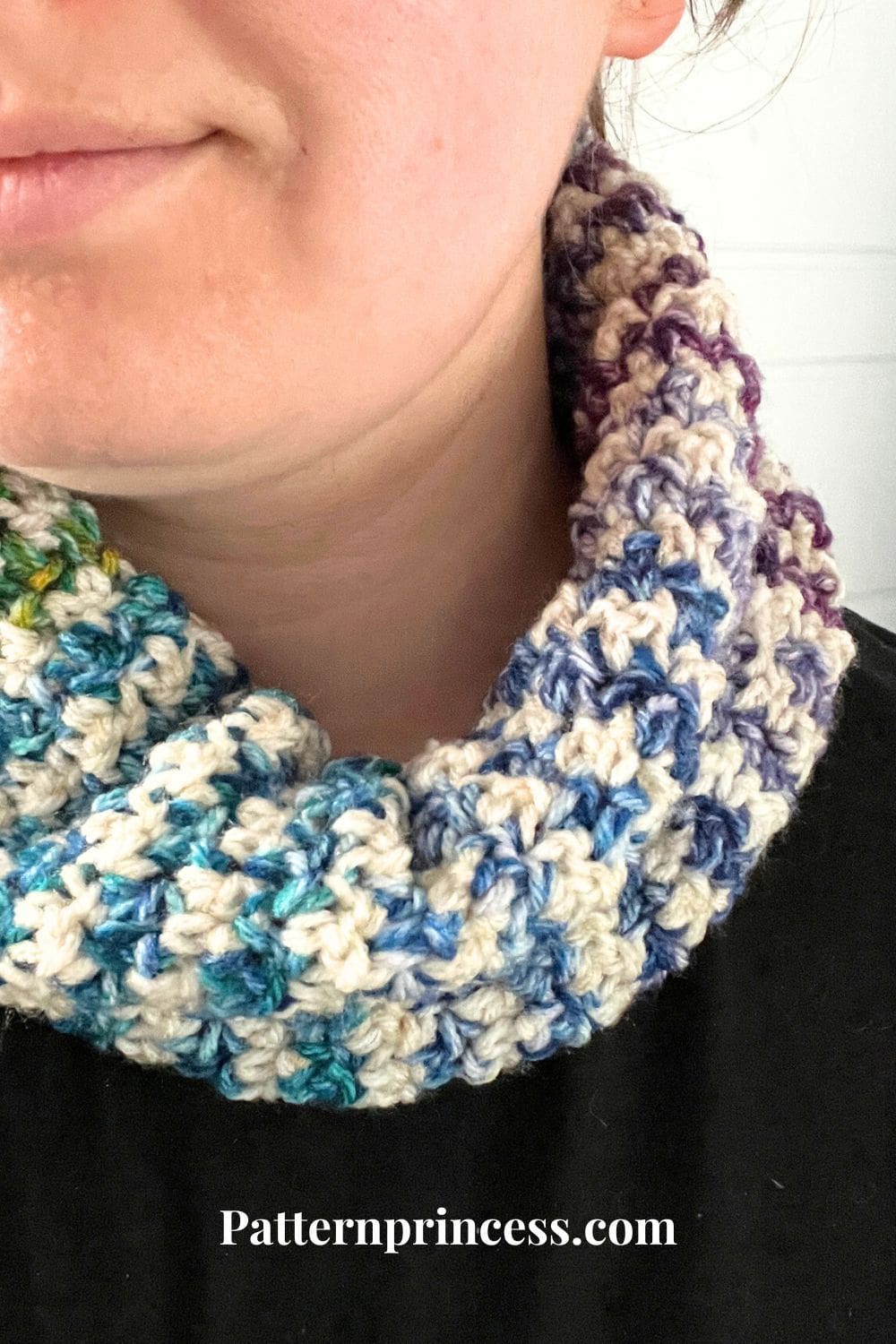 Wearing the Frost Blossom Cowl