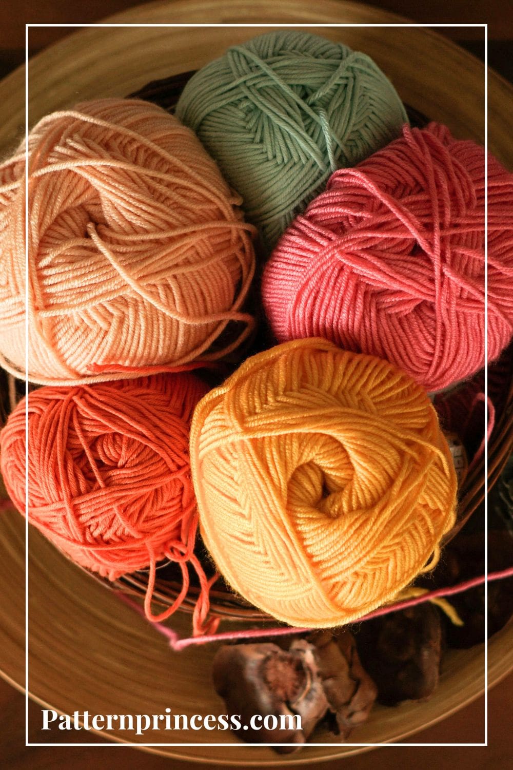 Basket of Medium Weight Yarn for Beginners