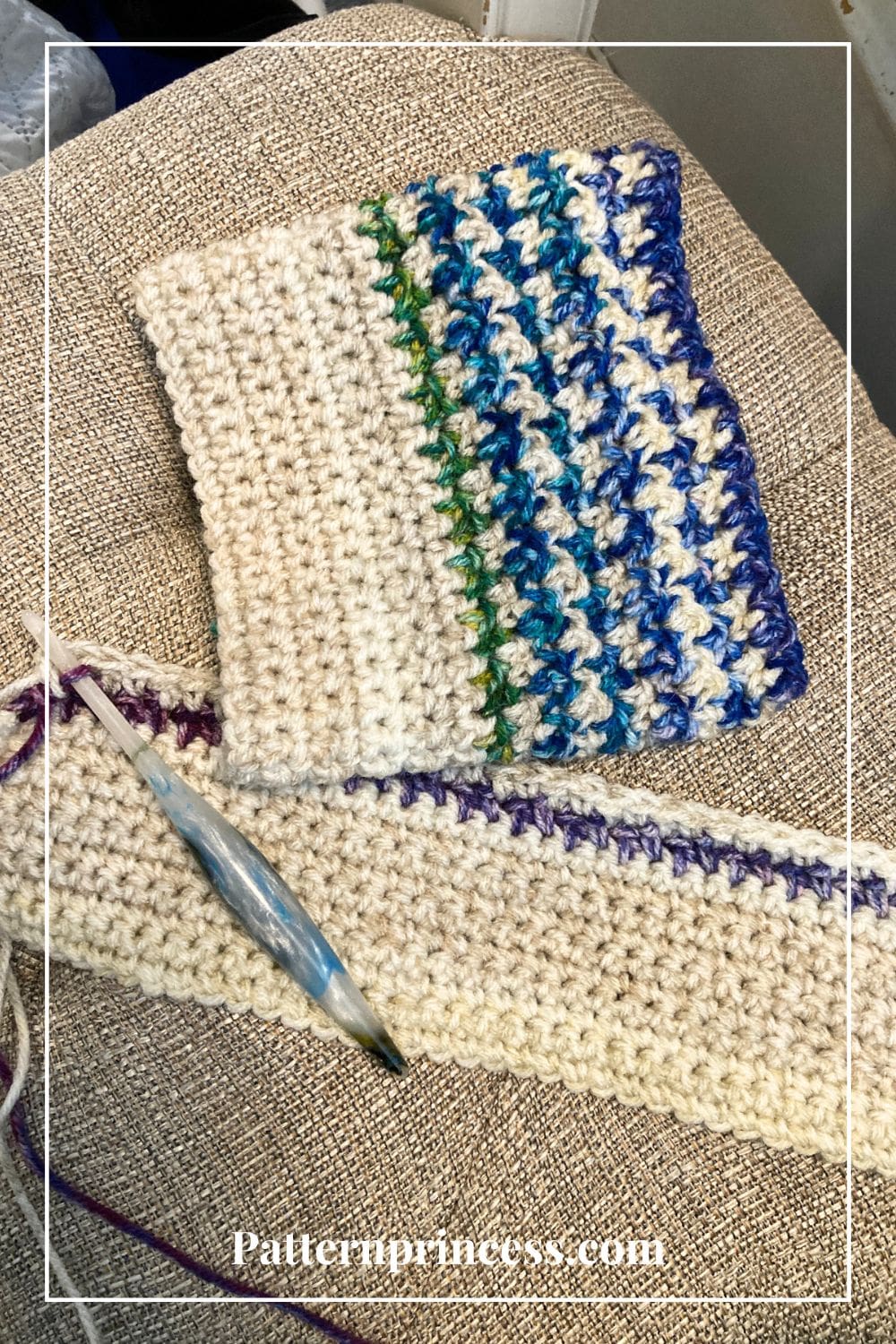 Crocheting the Boot Cuffs Flat