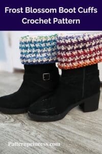 Frost Blossom Boot Cuffs Crochet Pattern