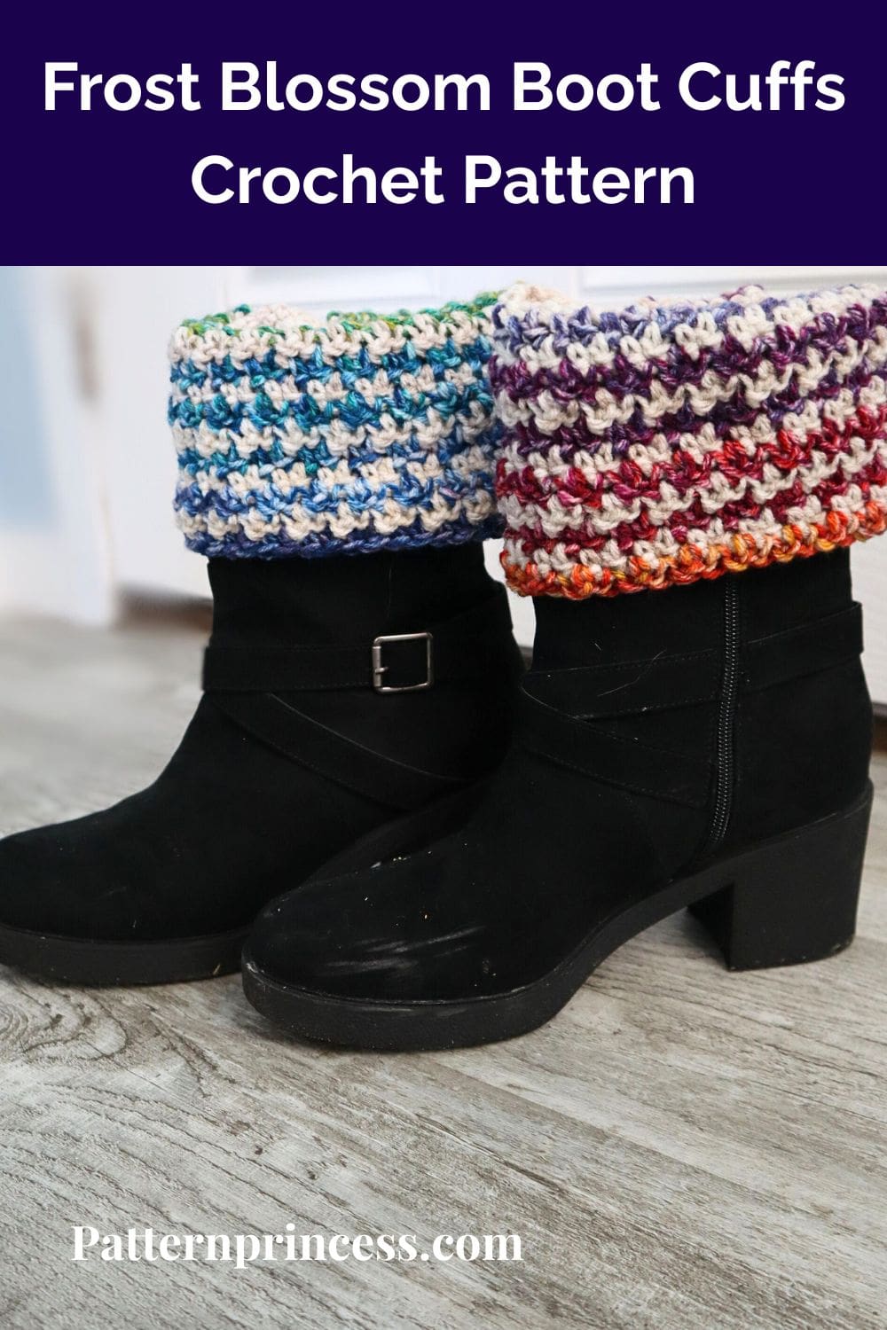 Frost Blossom Boot Cuffs Crochet Pattern
