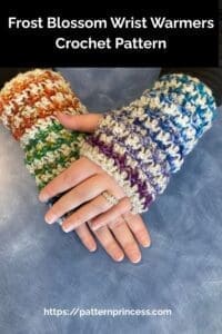 Frost Blossom Wrist Warmers Crochet Pattern