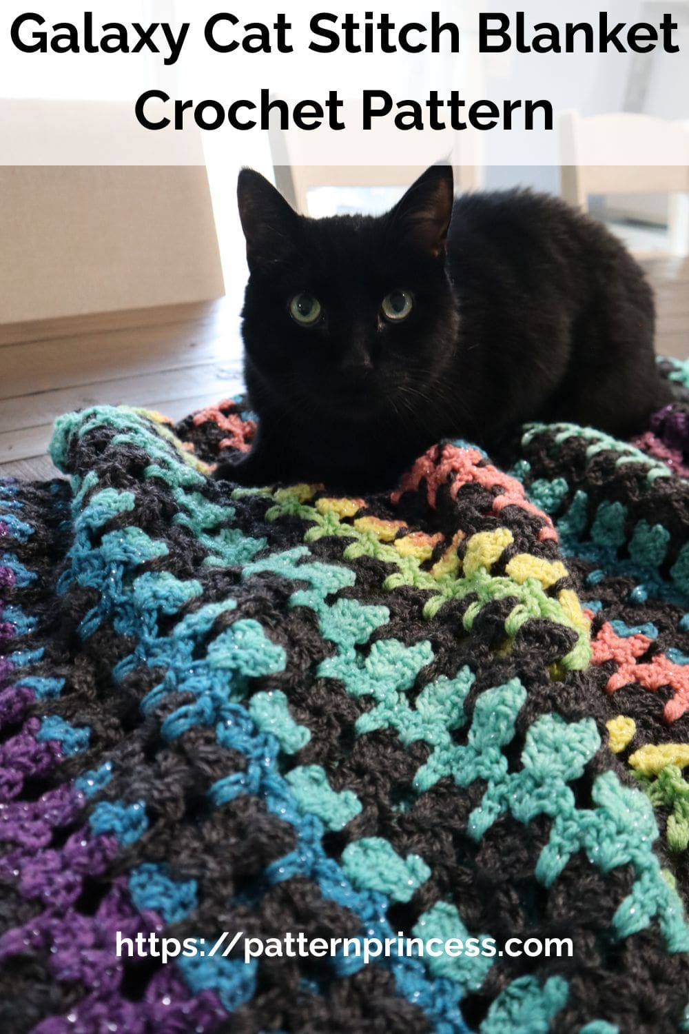 Galaxy Cat Stitch Blanket Crochet Pattern