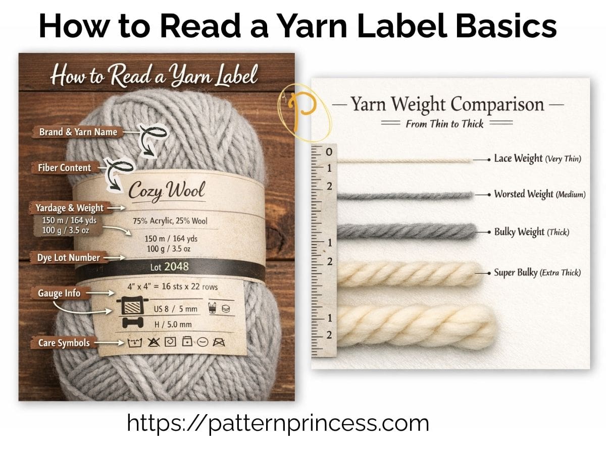 How to Read a Yarn Label Basics