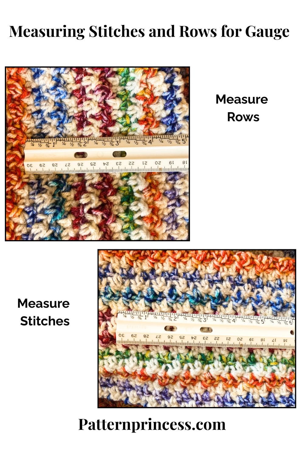 Measuring Stitches and Rows for Gauge