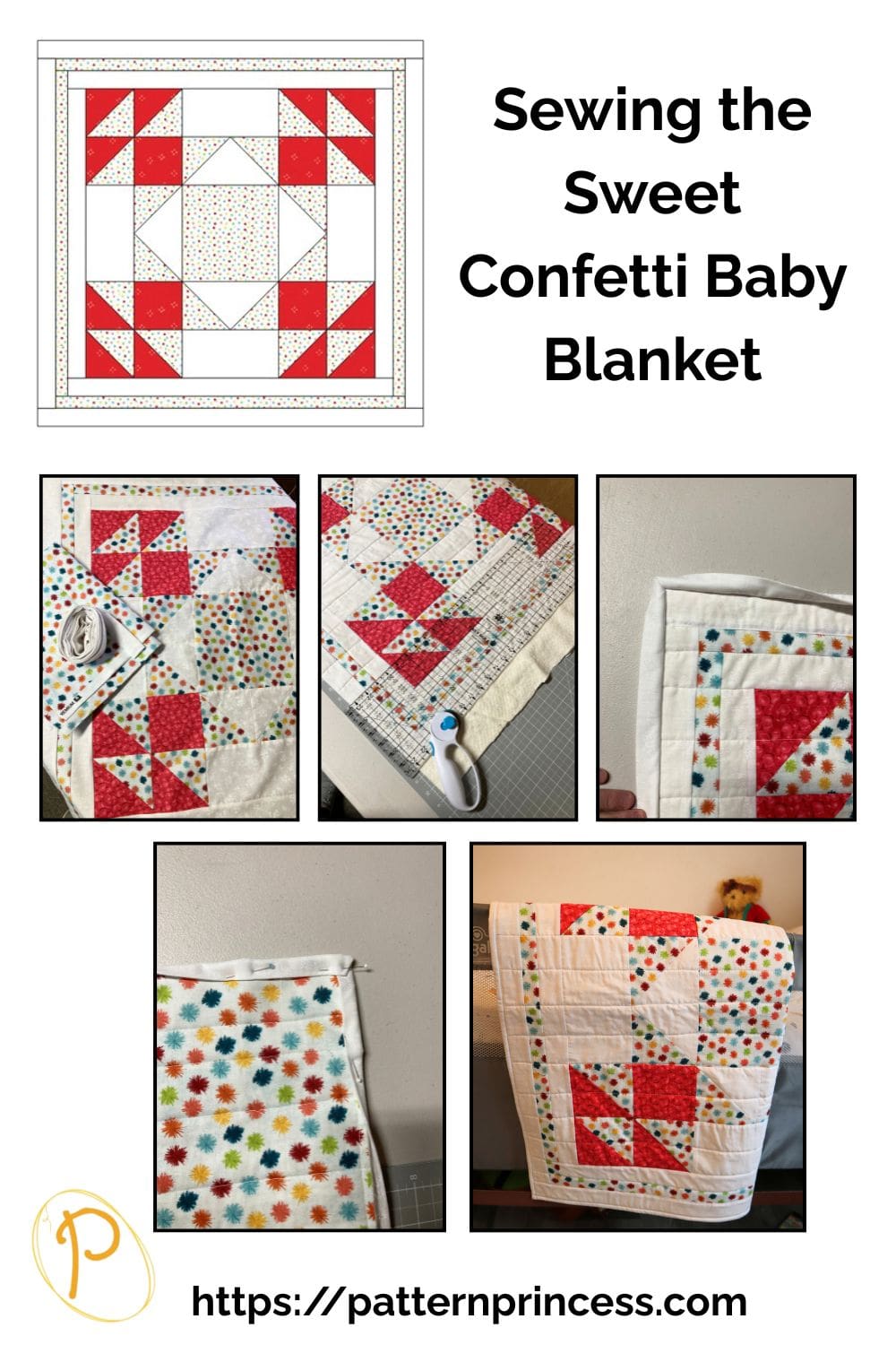 Sewing the Sweet Confetti Baby Blanket