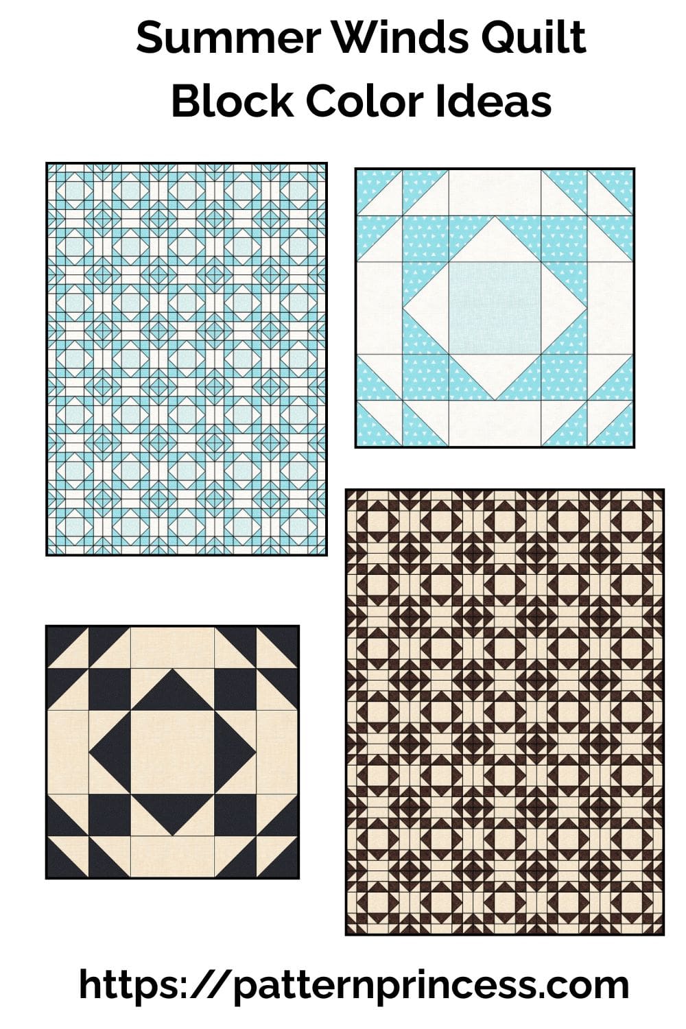 Summer Winds Quilt Block Color Ideas 2