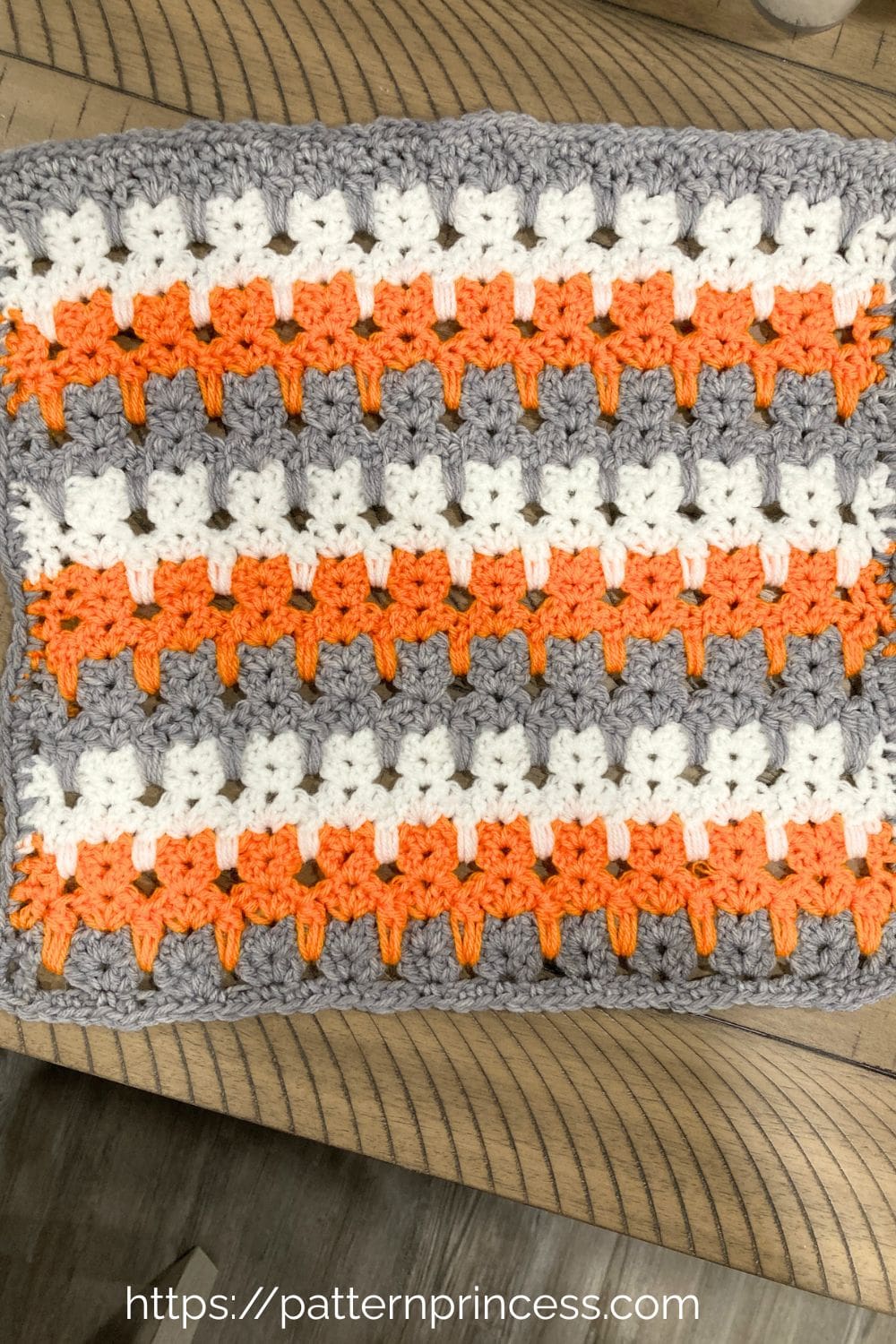 Three Color Crochet Cat Stitch