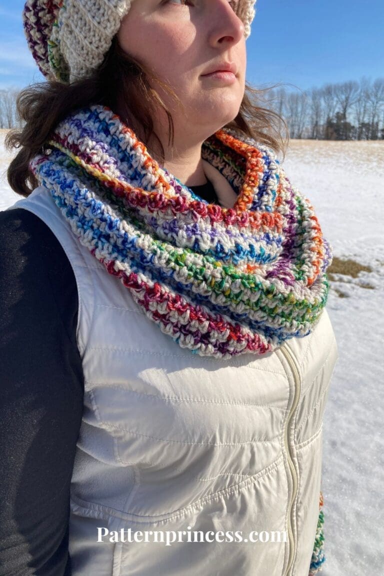 Frost Blossom Infinity Scarf Crochet Pattern - Pattern Princess