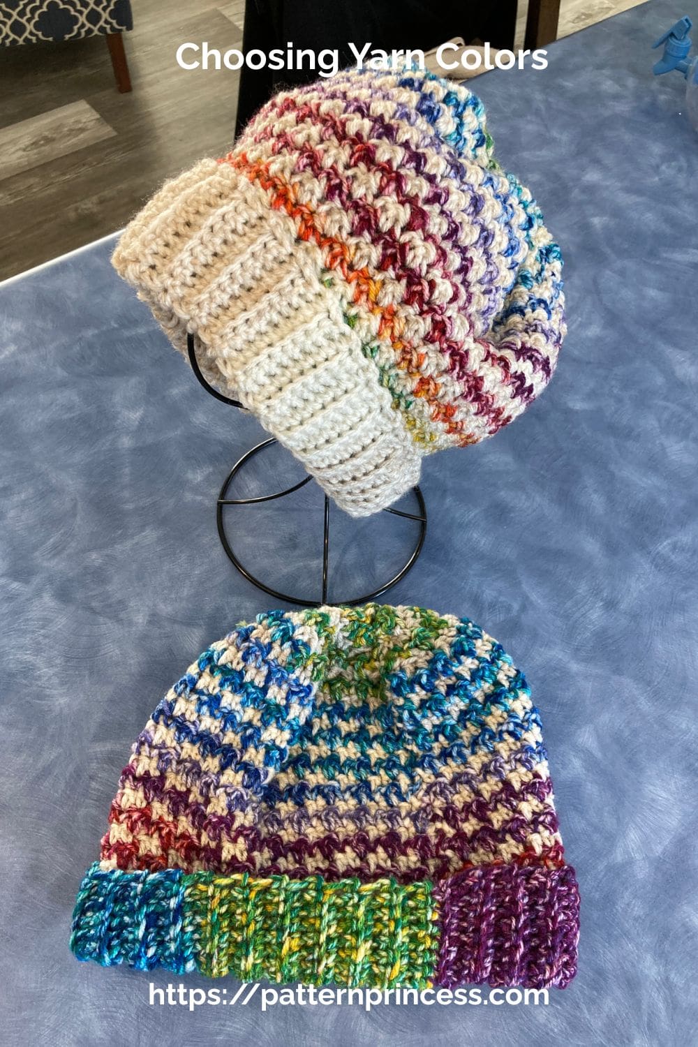 Lighter color versus darker color on hat