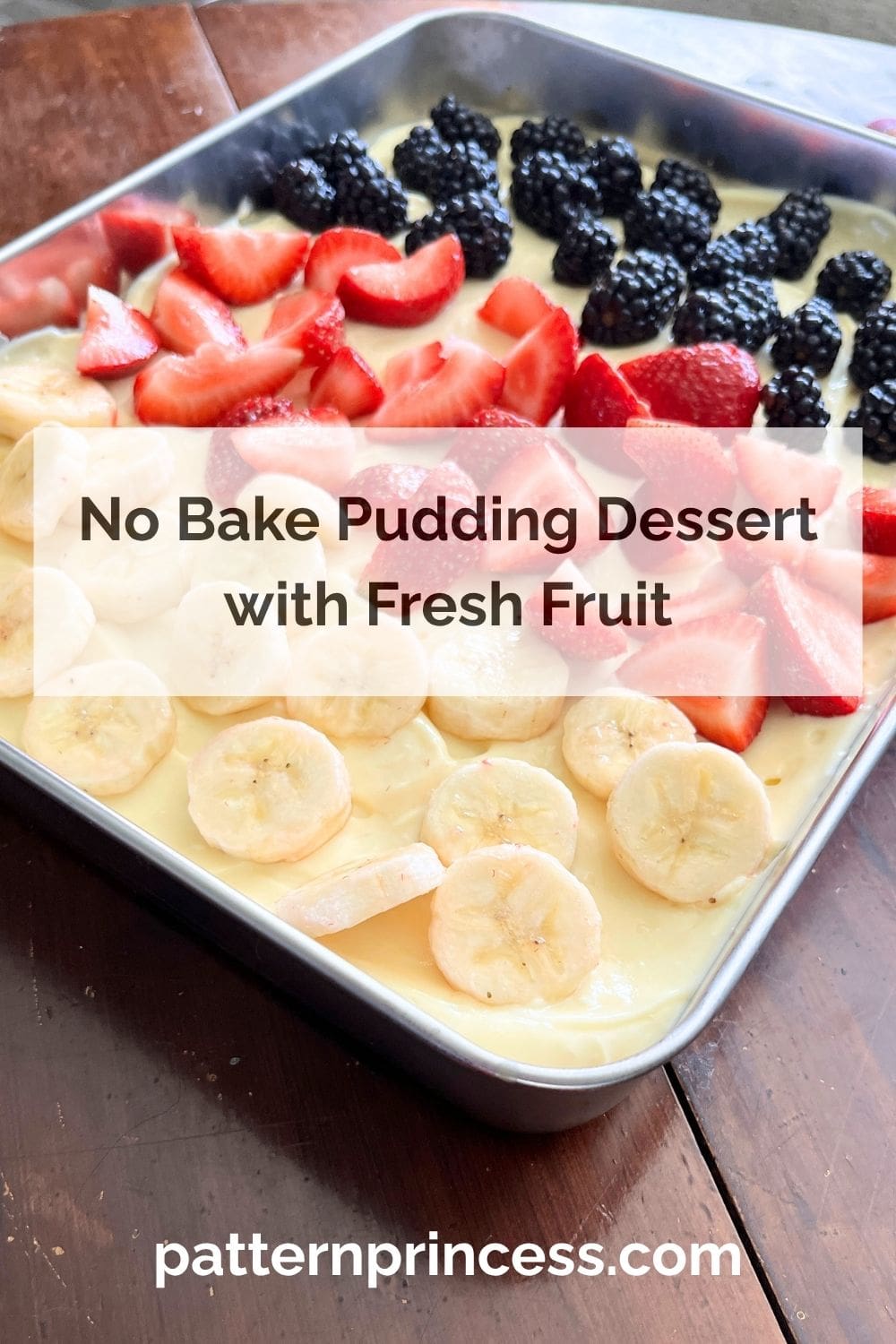 No Bake Pudding Dessert with Fresh Fruit