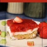 No Bake Strawberry Rhubarb Dessert