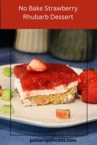 No Bake Strawberry Rhubarb Dessert