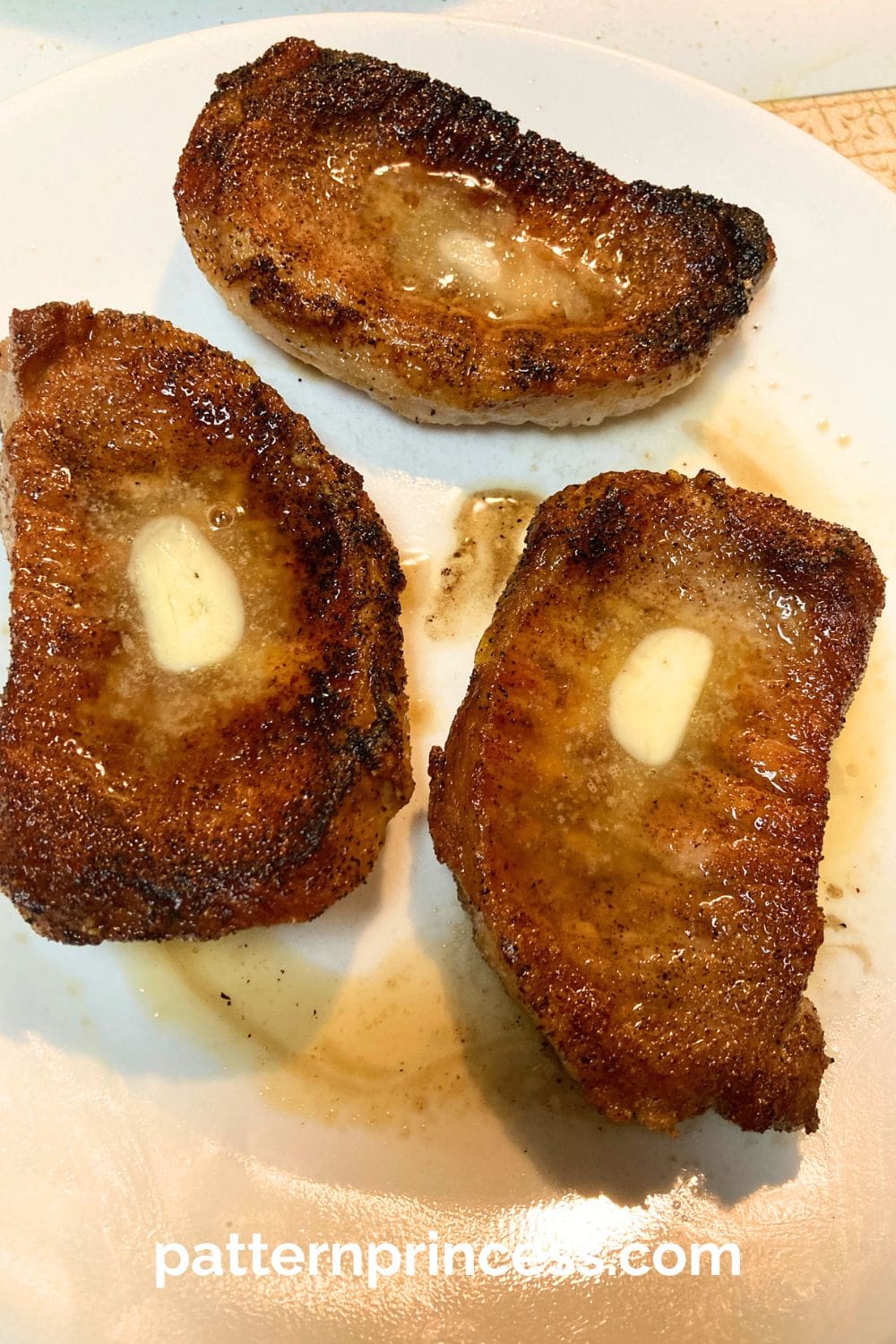 Resting Pork with Pat of Butter