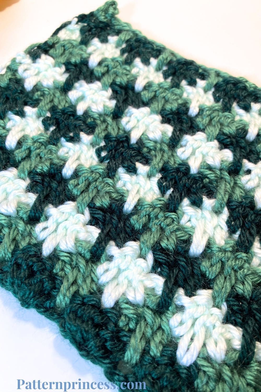 Spike Stitch Trio using Three Yarn Colors