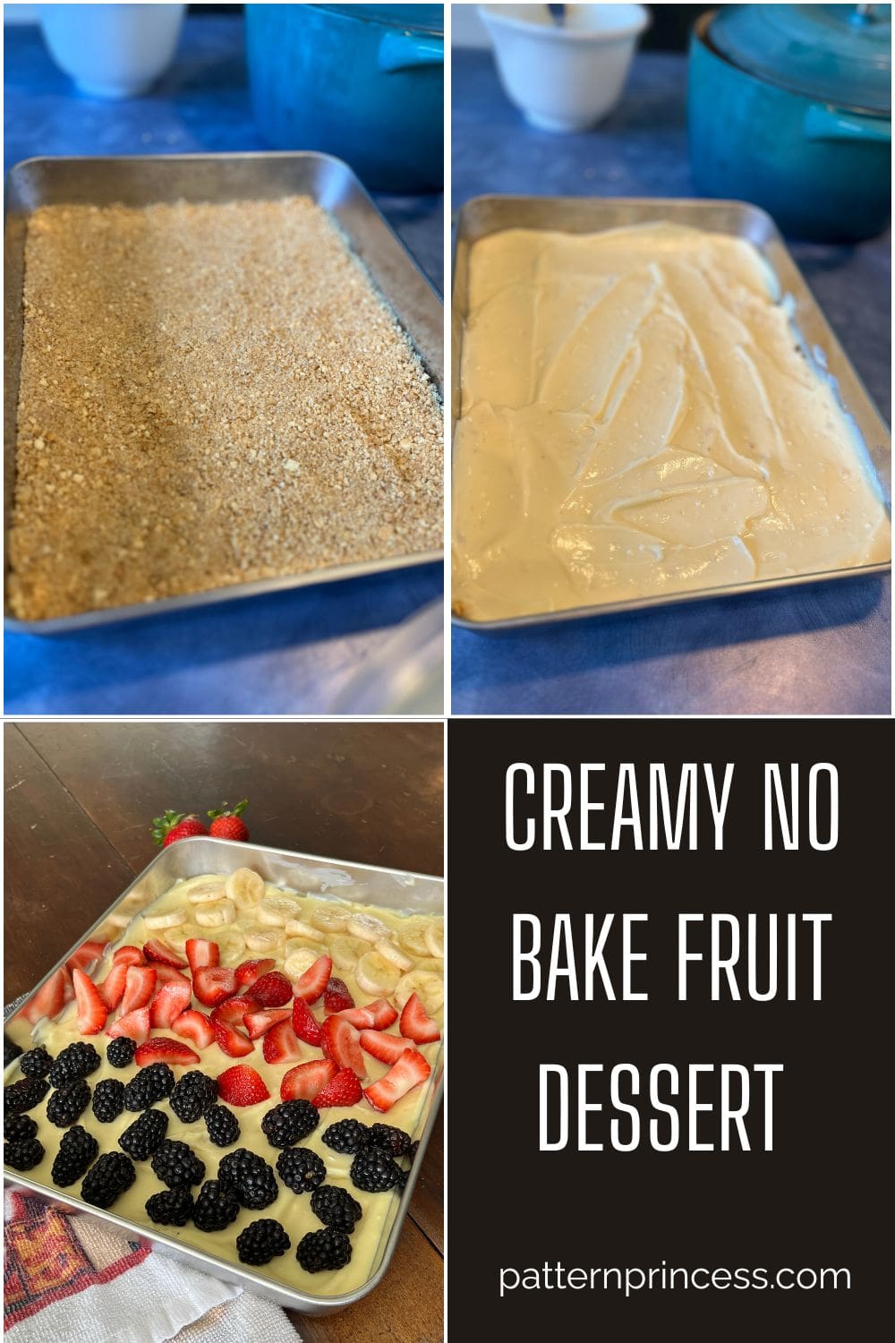 creamy no bake fruit dessert