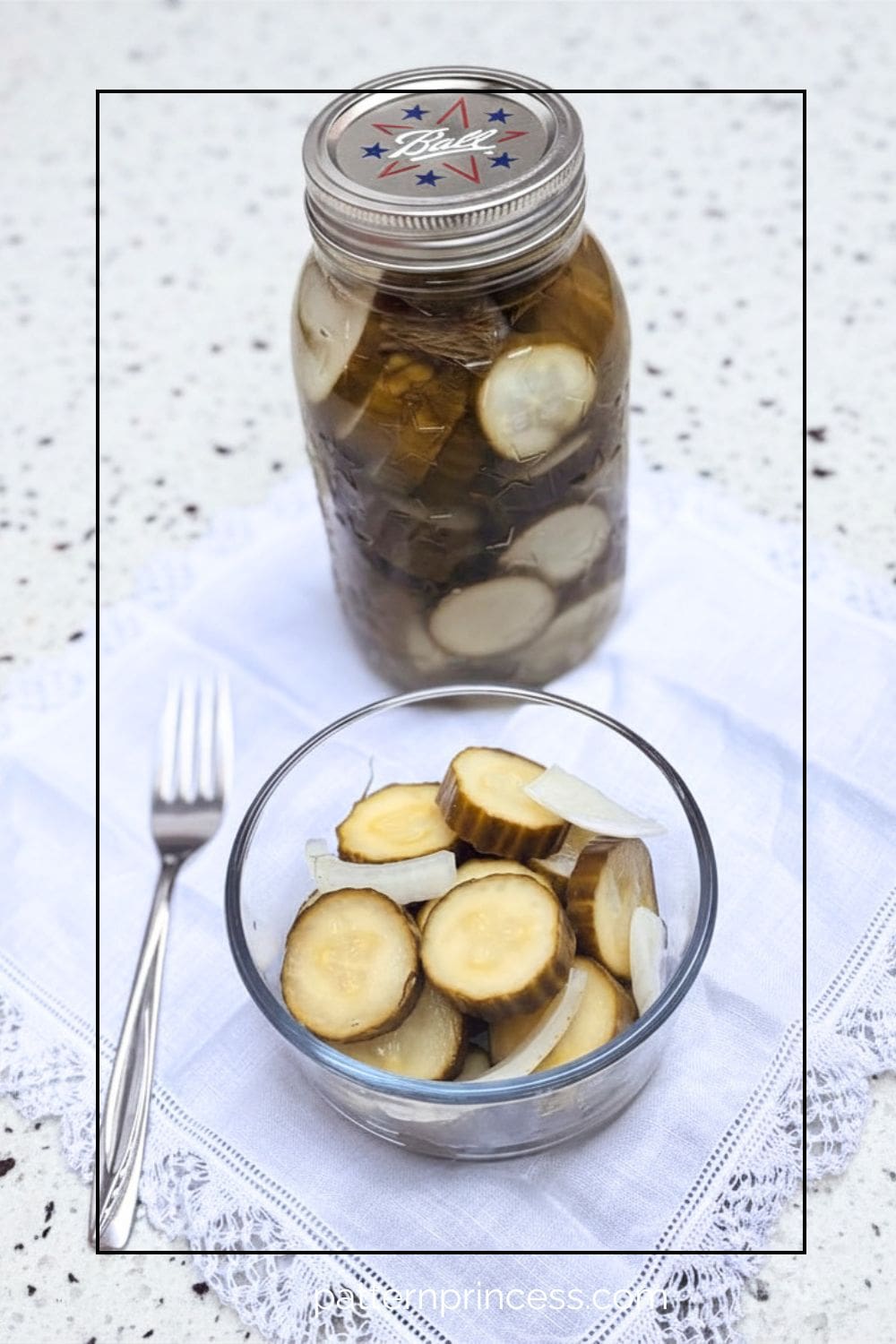 Bowl of Homemade Sliced Pickles