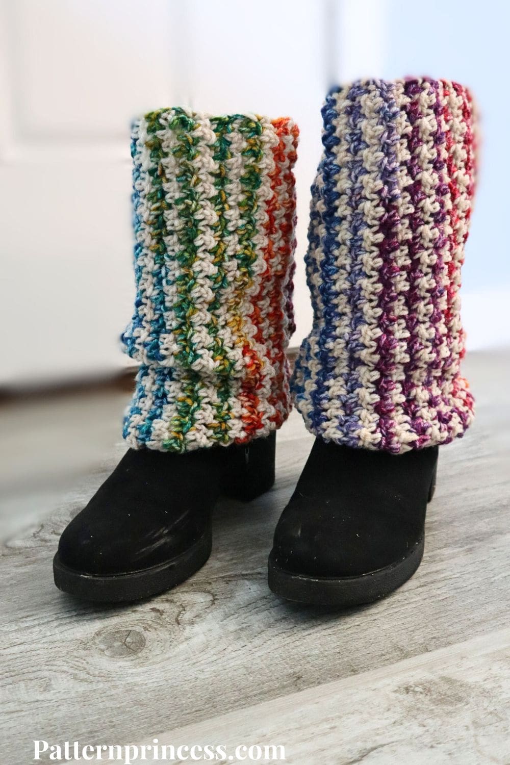 Crochet Leg Warmers Over the Top of Boots