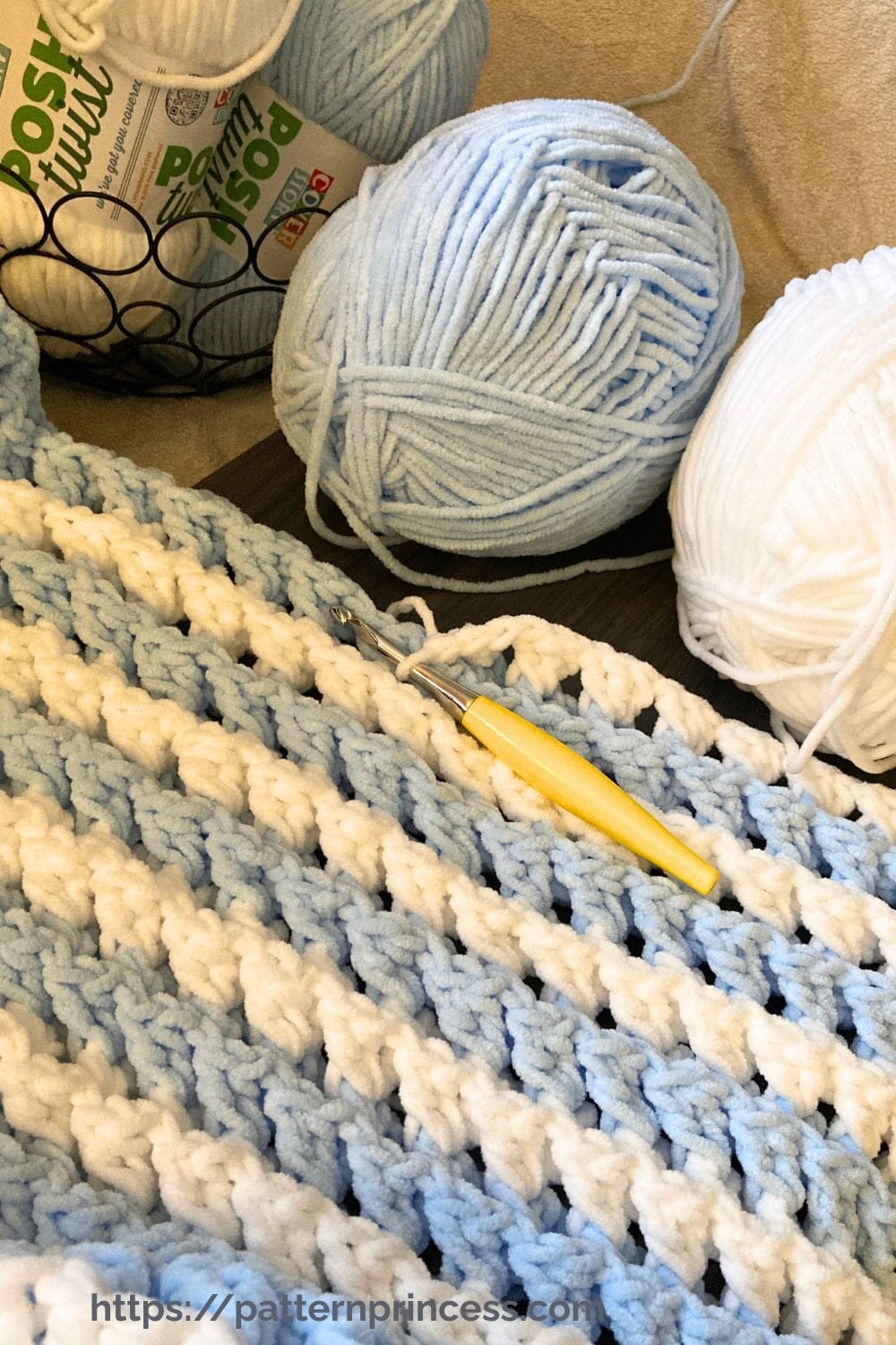 Crocheting the Marshmallow Skies Throw Blanket