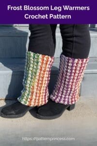 Frost Blossom Leg Warmers Crochet Pattern