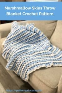 Marshmallow Skies Throw Blanket Crochet Pattern