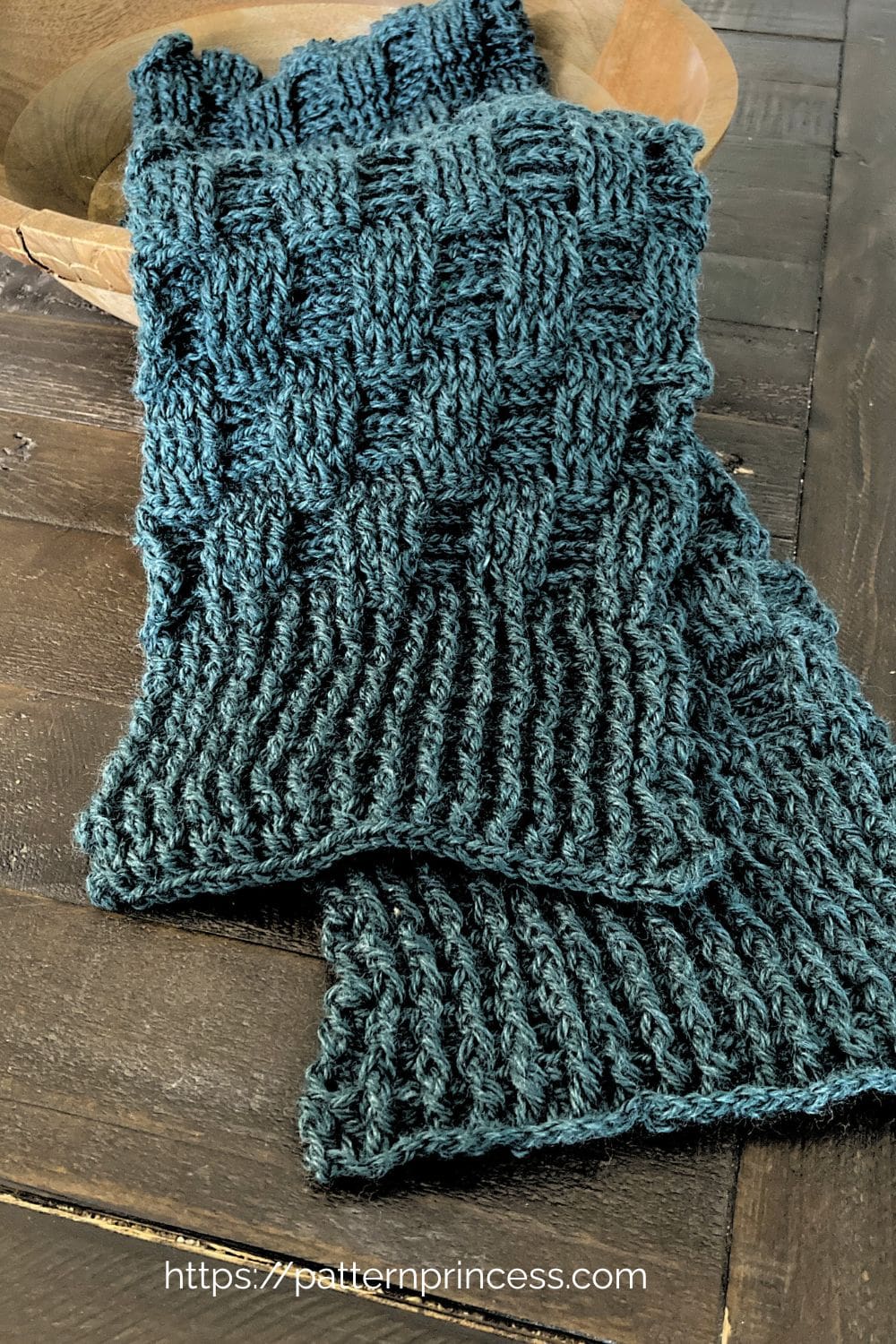 Basketweave Crochet Scarf