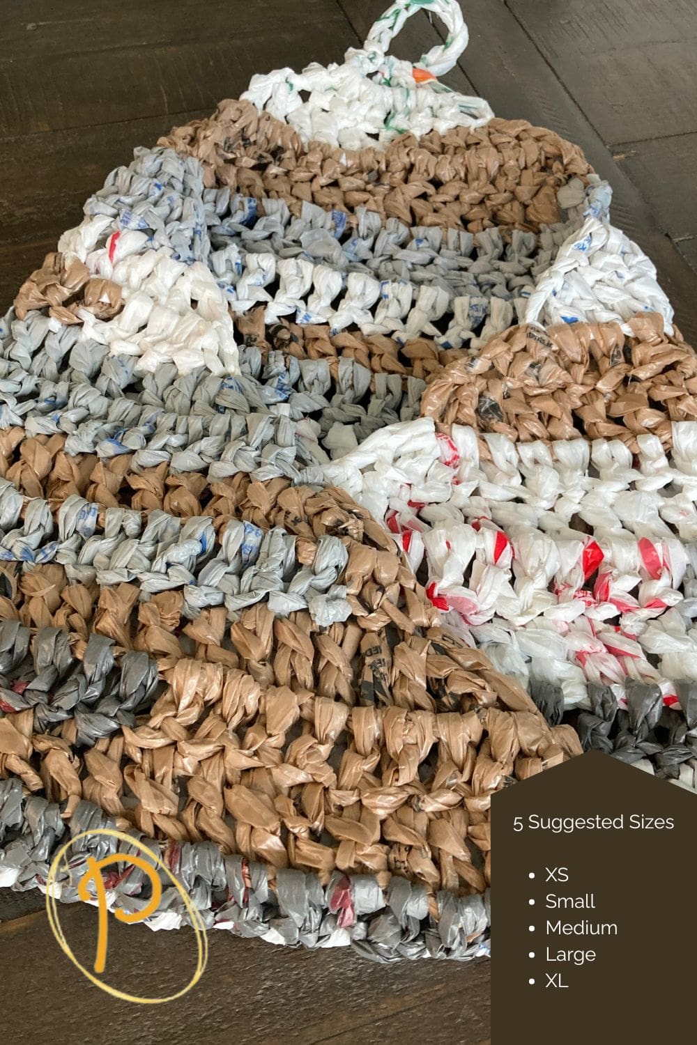 Plarn Crochet Bag in 5 Sizes
